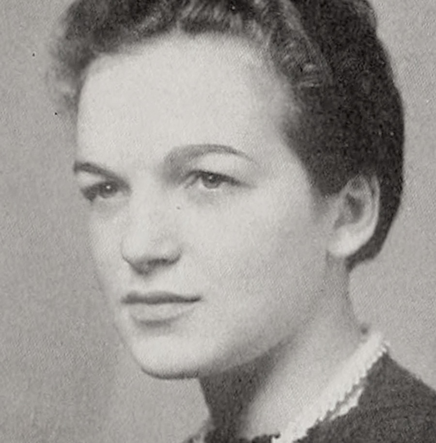 Black-and-white closeup of Mary Jane Caldwell Nickerson