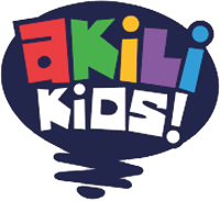 Colorful logo for Akili Kids!