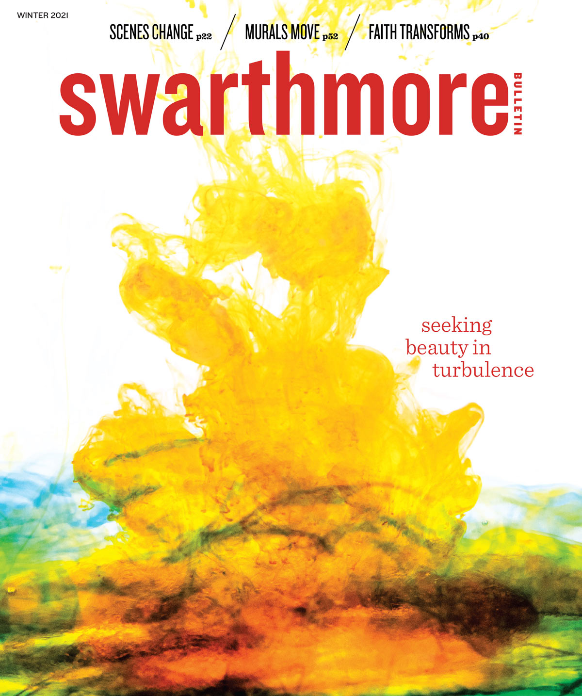 Swarthmore cover - Swirls of colored liquids