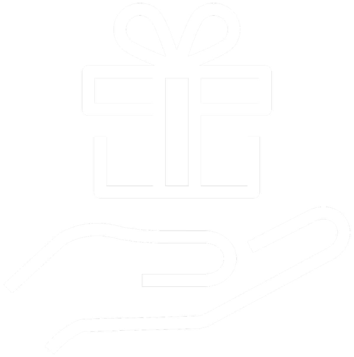 Gift hand icon