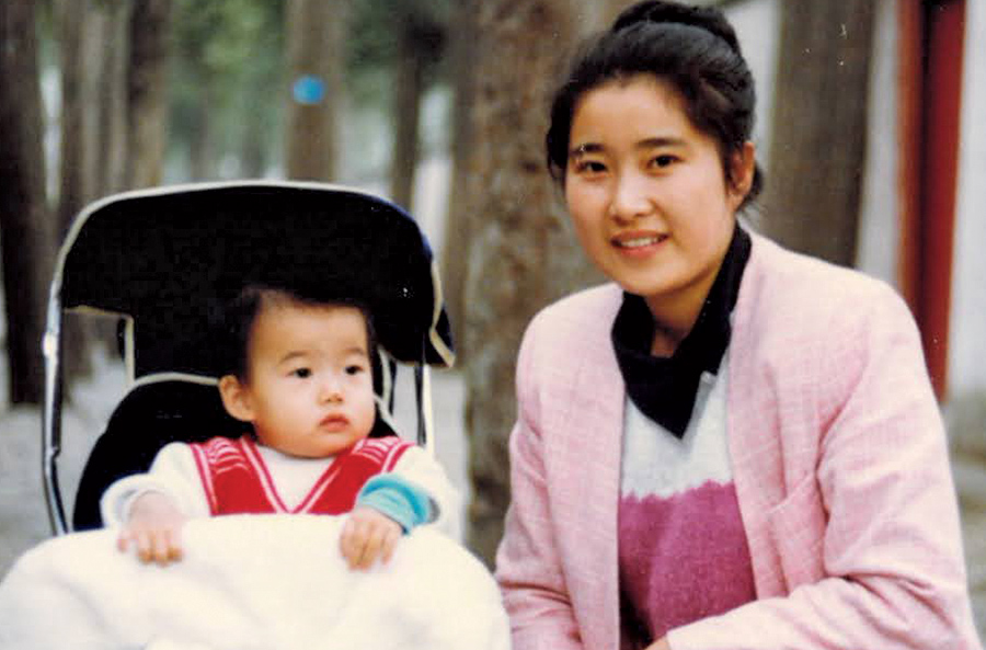 June Xie '11 is pictured as a baby (left) with her mother on the right.