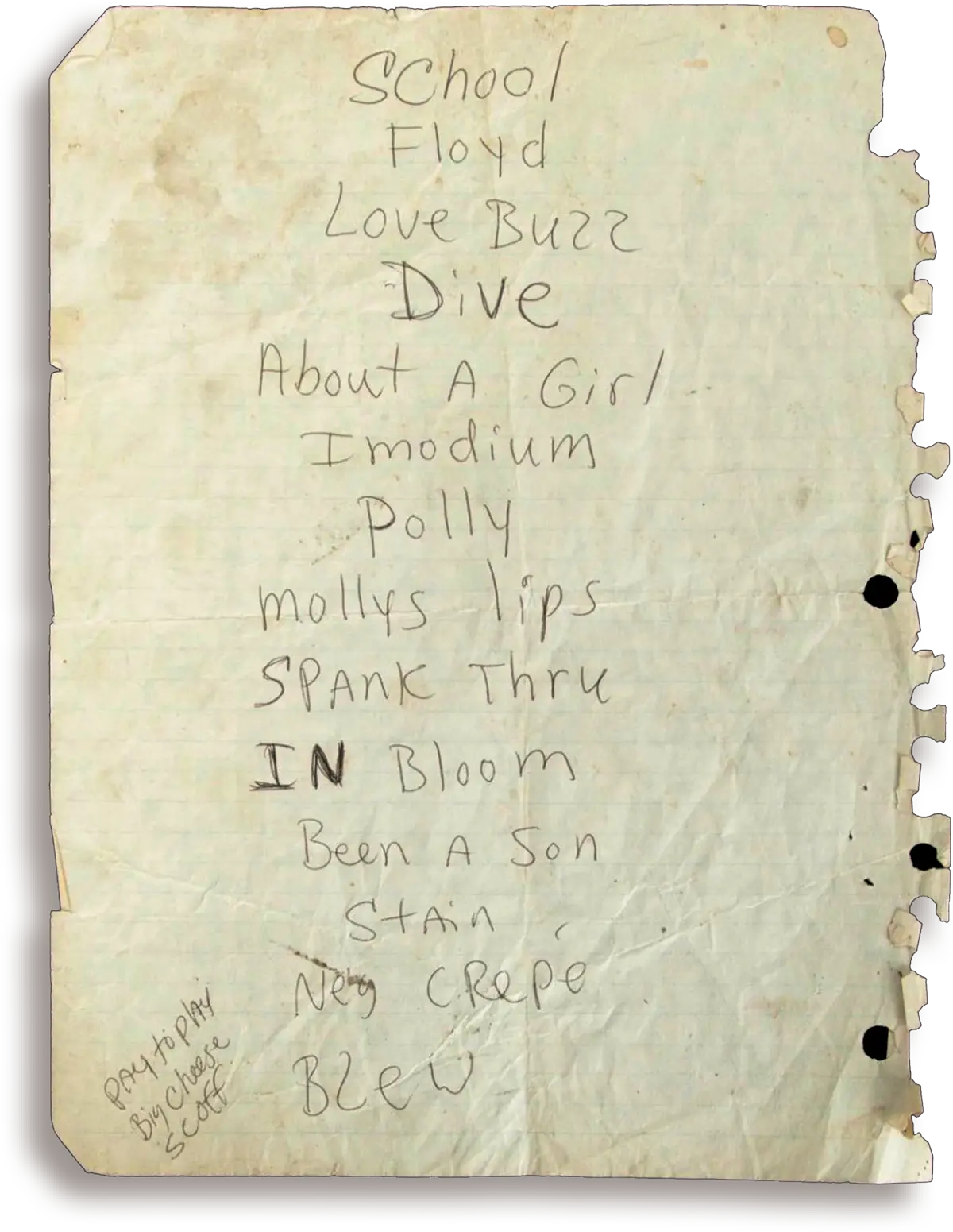 Nirvana set list