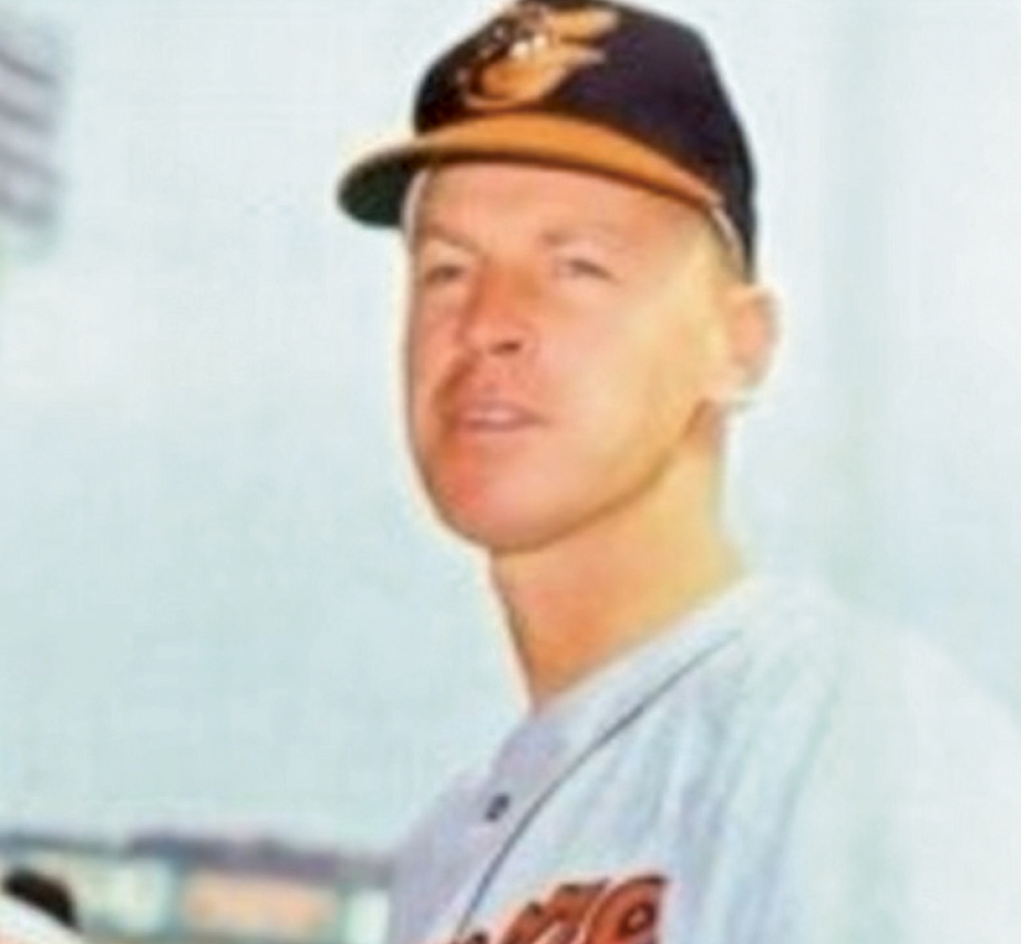 Richard "Dick" Hall in his Baltimore Orioles uniform