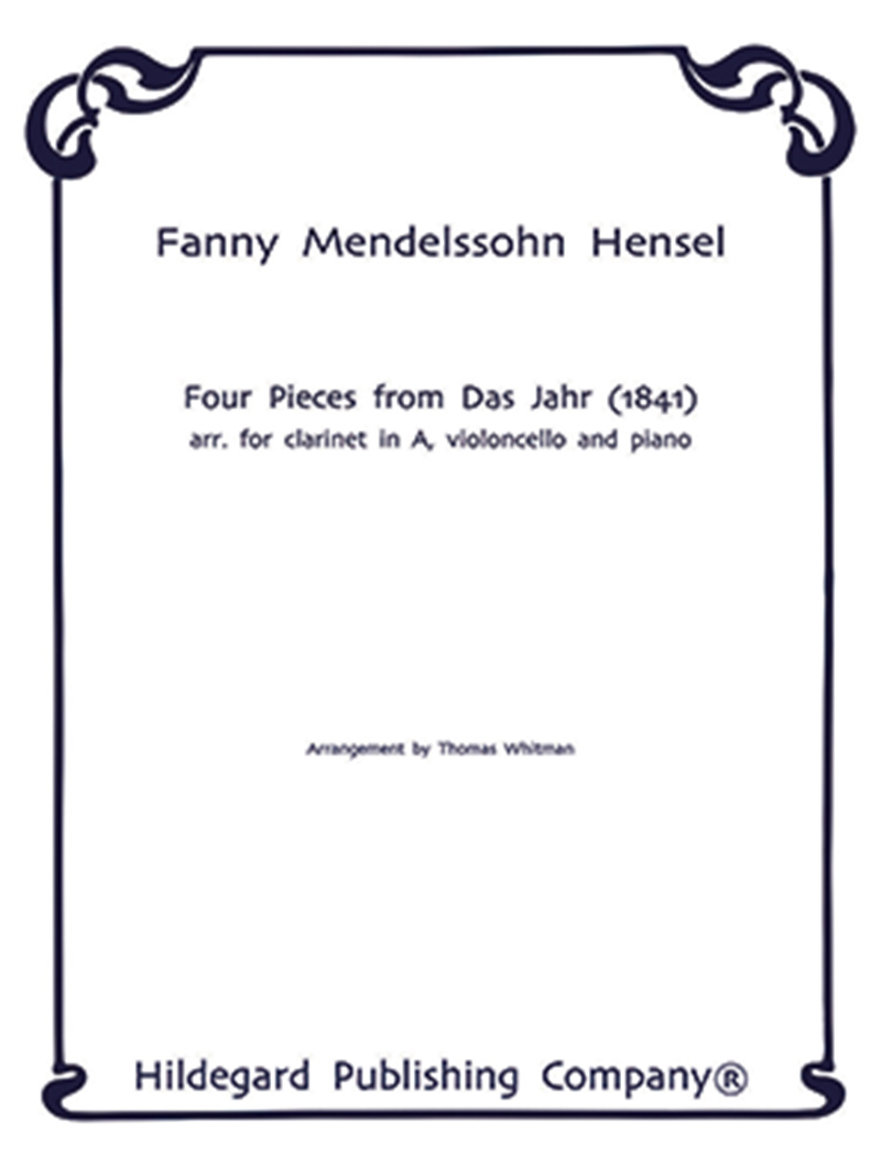 The cover of Four Pieces from Das Jahr features black text on a white cover with a black border.