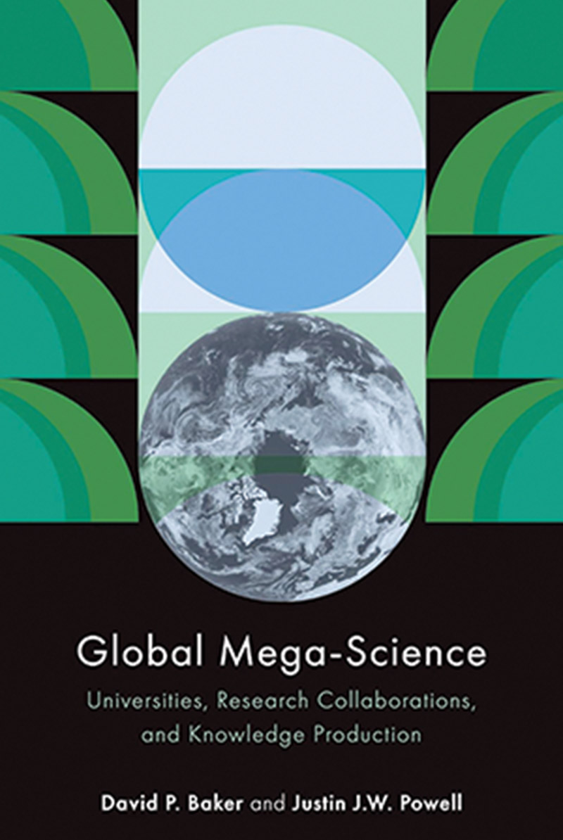 The cover of Global Mega-Science features green semi-circles on a black background.