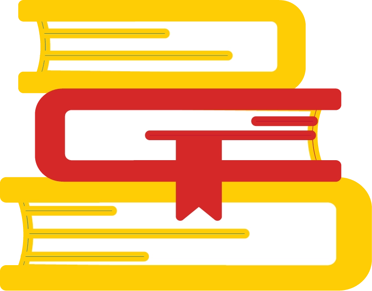 digital illustration of a stack of books