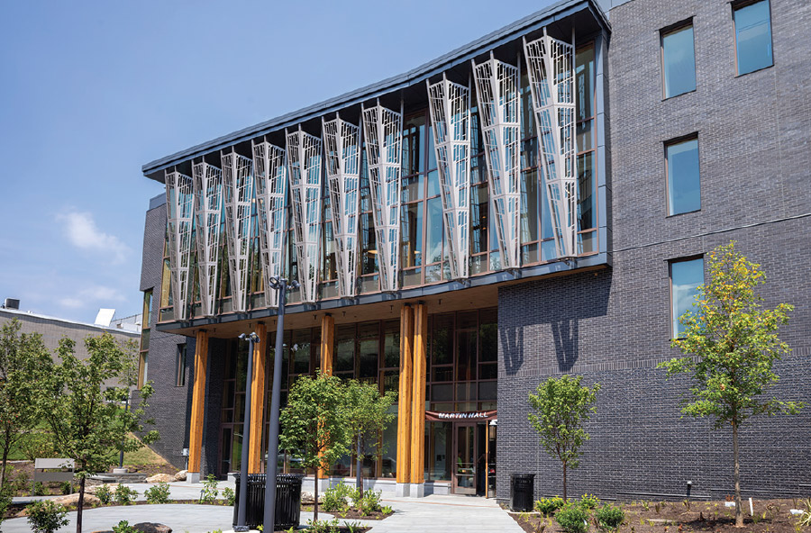 Back of Martin Hall, shot from outside