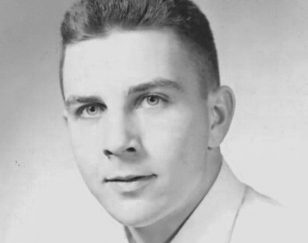 Black and white photo of Thomas "Tom" G. Swales Jr. '58 as a young man.