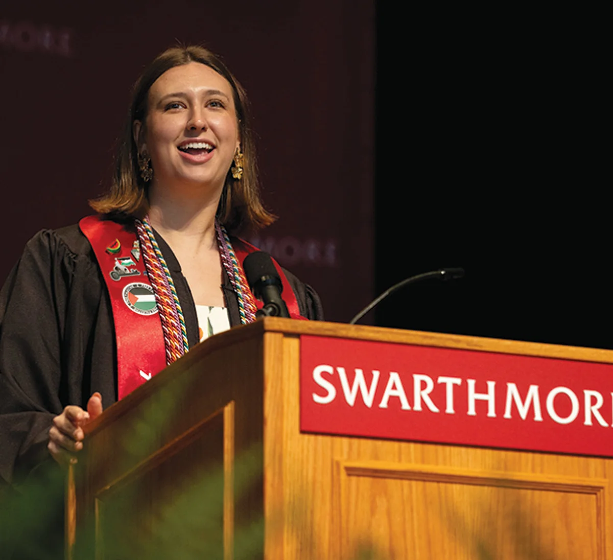 Sofia Cáceres '26 gives the student Commencement address.